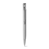 OLAF SOFT. Aluminium ball pen with rubber finish in silver