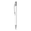 OLAF SOFT. Aluminium ball pen with rubber finish in white