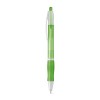 SLIM. Non-slip ball pen with clip in Light Green