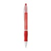 SLIM. Non-slip ball pen with clip in red