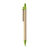 NAIROBI. Kraft paper ball pen with clip in Light Green