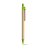 NAIROBI. Kraft paper ball pen with clip in lime-green