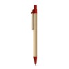 NAIROBI. Kraft paper ball pen with clip in red
