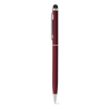 ZOE. Aluminium ball pen with twist mechanism and touch tip in blood-red