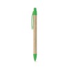 REMI. Kraft paper ball pen with clip in green