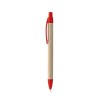 REMI. Kraft paper ball pen with clip in red