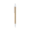 REMI. Kraft paper ball pen with clip in white