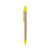 REMI. Kraft paper ball pen with clip in yellow