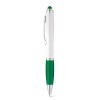 SANS. Ball pen with twist mechanism and metal clip in green