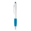 SANS. Ball pen with twist mechanism and metal clip in Light Blue