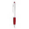 SANS. Ball pen with twist mechanism and metal clip in red