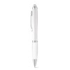 SANS. Ball pen with twist mechanism and metal clip in white