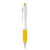 SANS. Ball pen with twist mechanism and metal clip in yellow