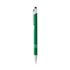 GALBA. Aluminium ball pen with touch tip and clip in green