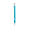 GALBA. Aluminium ball pen with touch tip and clip in Light Blue