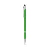 GALBA. Aluminium ball pen with touch tip and clip in Light Green