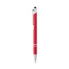 GALBA. Aluminium ball pen with touch tip and clip in red