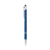 GALBA. Aluminium ball pen with touch tip and clip in Royal Blue