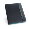 FITZGERALD. A4 folder in PU and 800D with lined sheet pad in Light Blue