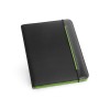 FITZGERALD. A4 folder in PU and 800D with lined sheet pad in Light Green