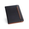 FITZGERALD. A4 folder in PU and 800D with lined sheet pad in orange
