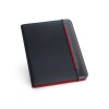 FITZGERALD. A4 folder in PU and 800D with lined sheet pad in red