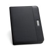 PASZO. 4 folder in PU and microfibre with lined sheet pad in black