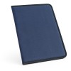 CUSSLER. A4 folder in 600D with lined sheet pad in blue