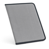 CUSSLER. A4 folder in 600D with lined sheet pad in grey
