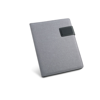 PYNCHON. A5 folder in imitation linen and PU. Lined sheets in grey
