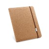 SERPA. A4 cork folder with a block of plain sheets in Natural