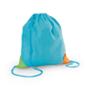 BISSAYA. Colourful non-woven drawstring bag in cyan