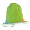 BISSAYA. Colourful non-woven drawstring bag (80 g/m²) in Light Green