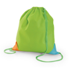 BISSAYA. Colourful non-woven drawstring bag in lime-green