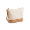 BLANCHETT. 100% cotton and cork toiletry bag in Light Natural