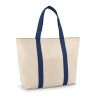 VILLE. 100% cotton canvas bag with front and inside pocket (280 g/m²) in blue