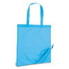 SHOPS. Foldable bag in cyan