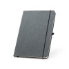 MATISSE. A5 notebook in 70% recycled leather with lined sheets in Black