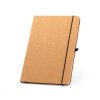 MATISSE. A5 notebook in 70% recycled leather with lined sheets in Light Brown