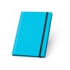 WATTERS. A5 notebook in fluorescent PU. Lined sheets in Light Blue