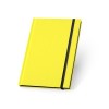 WATTERS. A5 notebook in fluorescent PU. Lined sheets in Yellow