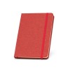 BOYD. A5 notebook in 50% rPET with lined sheets in Red