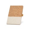 KLEE. A5 notebook in cork and linen with lined sheets in Light Natural