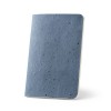 COFFEEPAD SOFT. A6 notepad with flexible cover made from coffee husk waste (65%) in Blue