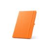 ANNE. A5 notebook in 100% rPET with lined pages in Orange