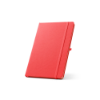 ANNE. A5 notebook in 100% rPET with lined pages in Red