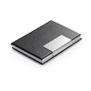 REEVES. Aluminium and PU card holder in black