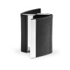 LONE. Double card holder in metal and PU in black