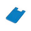 SHELLEY. Silicone smartphone card holder in cyan