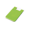 SHELLEY. Silicone smartphone card holder in lime-green